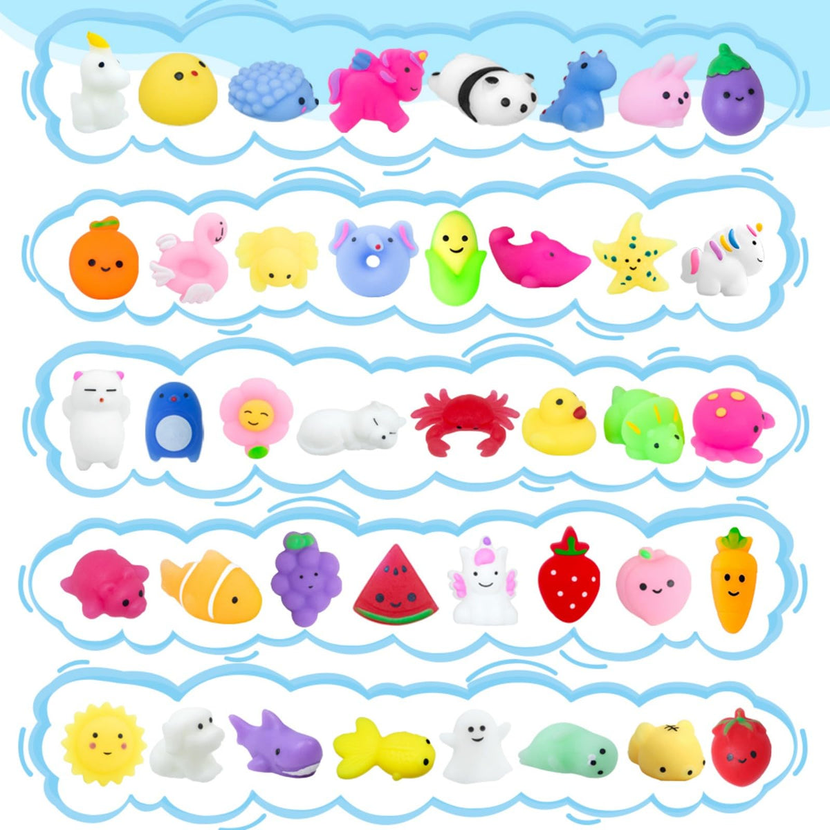 Waraoko mini squishies individually wrapped for easy gifting and trading.