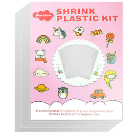 Warckon shrink plastic sheets with frosted and glossy sides for versatile crafts