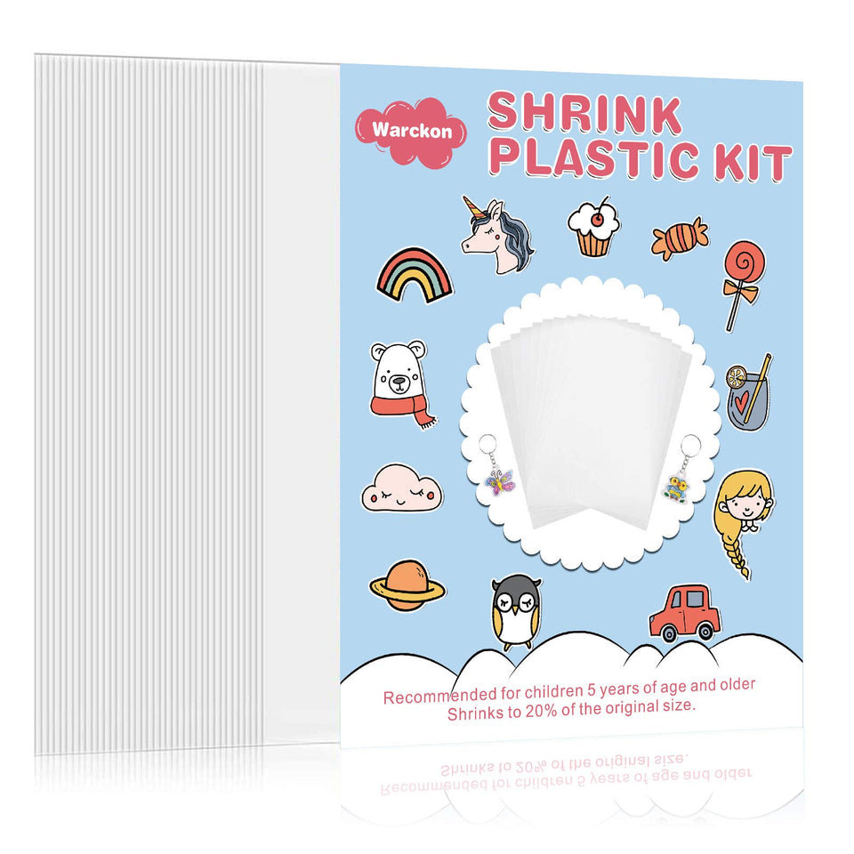 Warckon shrink plastic sheets with frosted surface ideal for detailed designs.