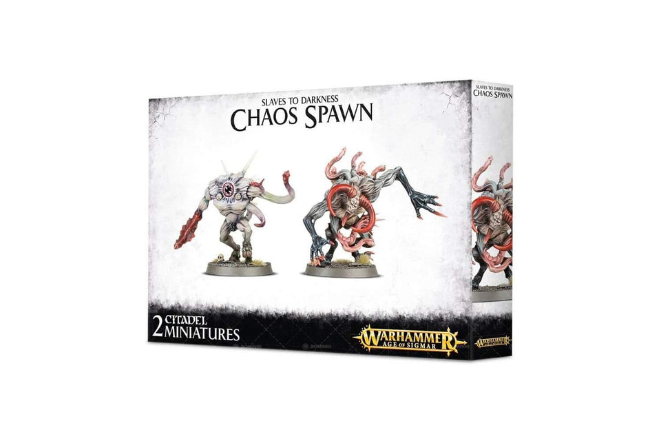 Warhammer Age of Sigmar Chaos Spawn: two unpainted minis ready for assembly and painting