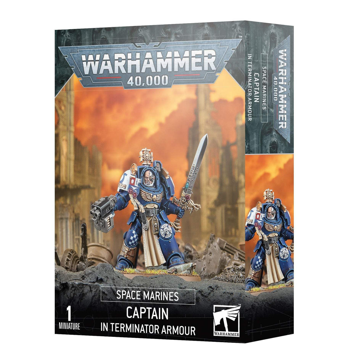 Warhammer Space Marines Chaplain in Terminator Armour ready for display or battlefield use