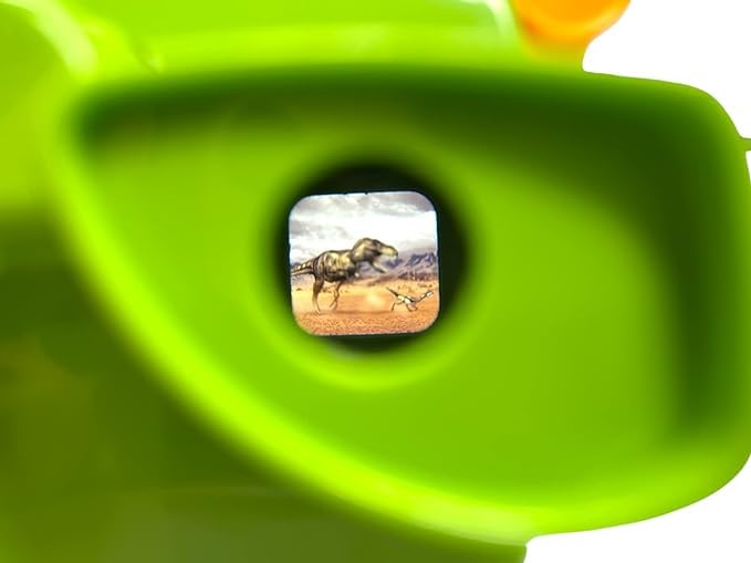 Warm Fuzzy 3D Viewfinder Dinosaur Edition compact size fits small hands for pretend explorations.