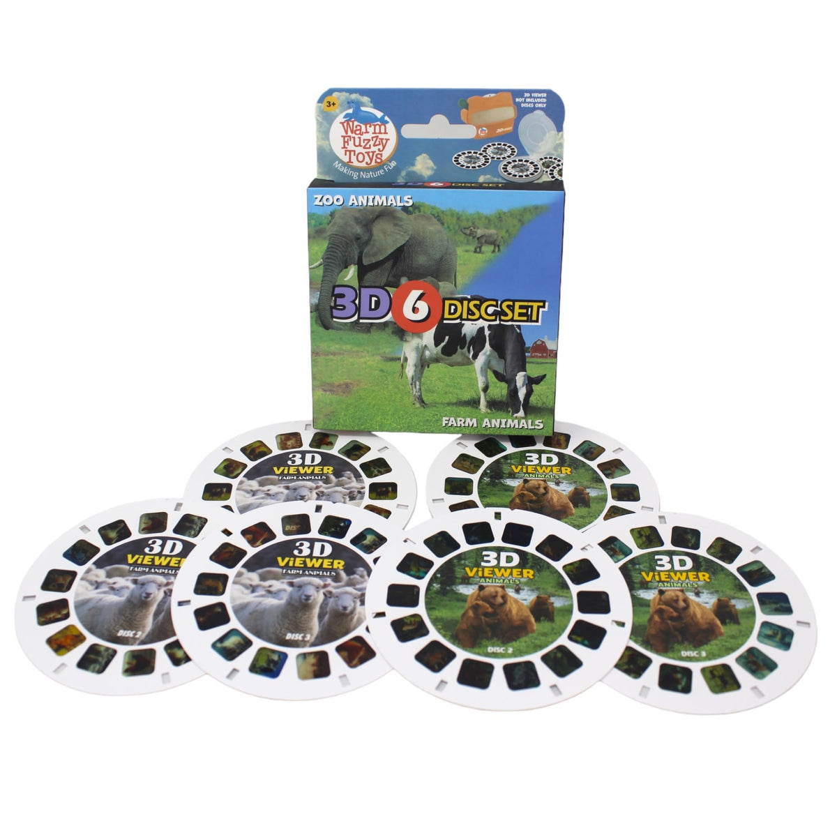 Warm Fuzzy Farm viewfinder reels showcase bright barn scenes to spark curiosity.