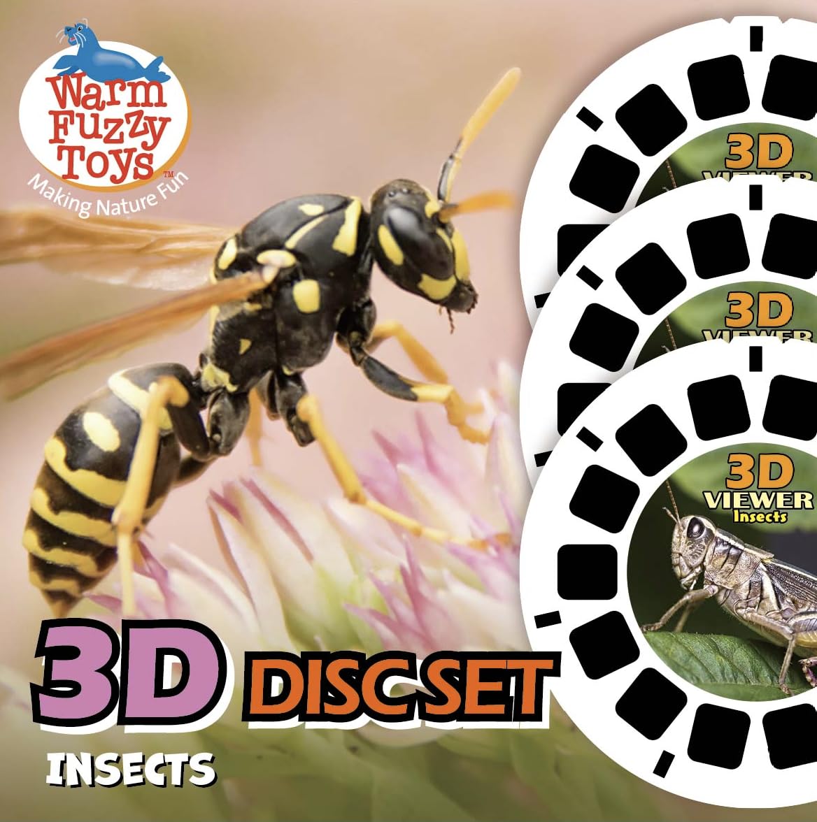 Warm Fuzzy Insects Reels 3D antennae close-up supports focused learning and memory recall.