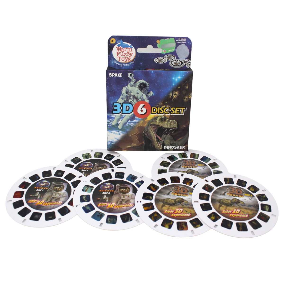 Warm Fuzzy Space Viewfinder Reels with vivid cosmic scenes for curious play.