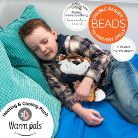 Warm Pals Aubie the Tiger plush cools in the freezer for a refreshing break