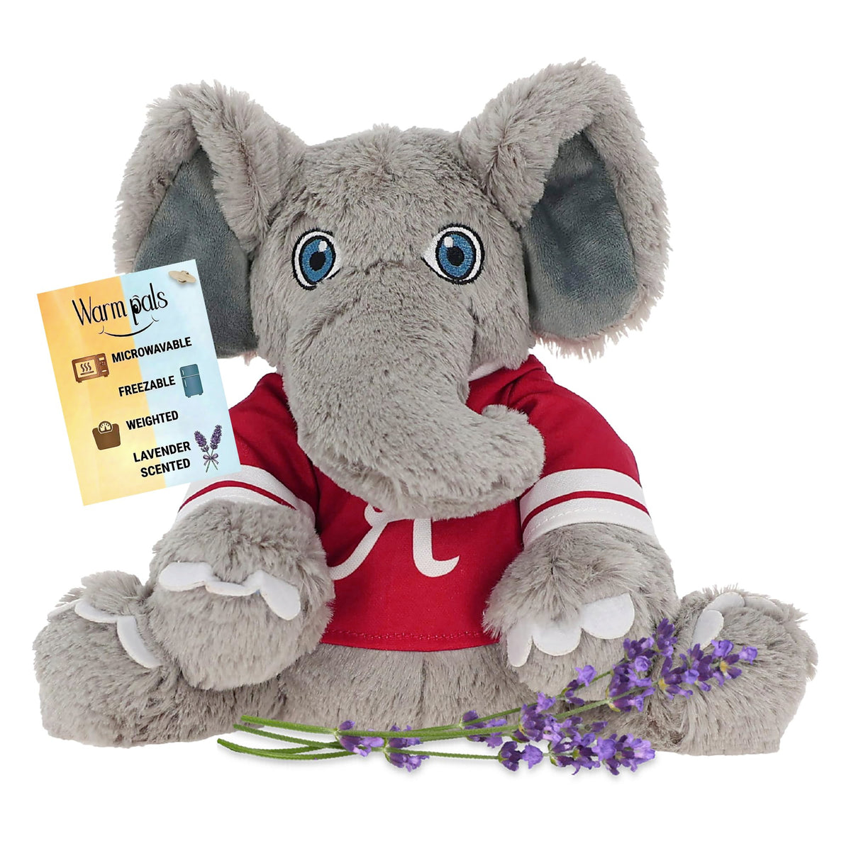 Warm Pals Big Al mascot plush showcases a cozy, licensed Alabama icon for bedtime comfort.