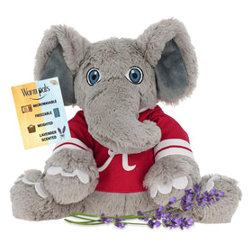 Warm Pals Big Al mascot plush showcases a cozy, licensed Alabama icon for bedtime comfort.