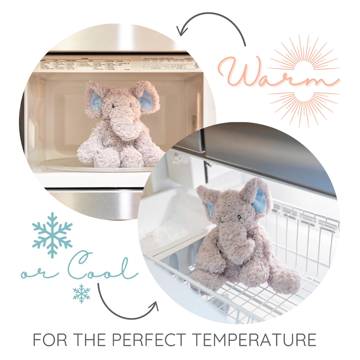 Warm Pals coolable plush can chill in the freezer for a refreshing, light cool.