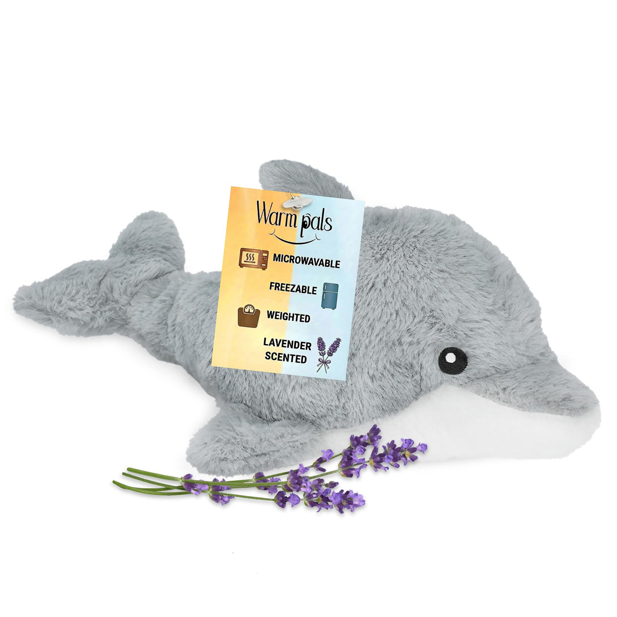 Warm Pals Dolphin microwavable plush for cozy warmth and comfort