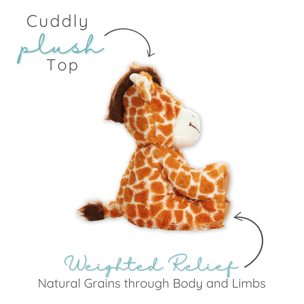 Warm Pals Flirty Giraffe soft fabric close-up highlights plushiness