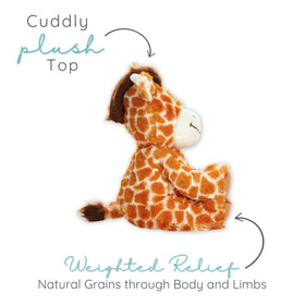 Warm Pals Flirty Giraffe soft fabric close-up highlights plushiness