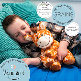 Warm Pals Flirty Giraffe weighted hug offers comforting pressure for calm moments