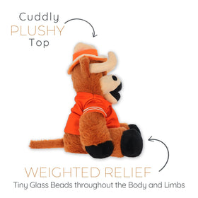 Warm Pals Hook Em UT Longhorns plush demonstrates warm heating use