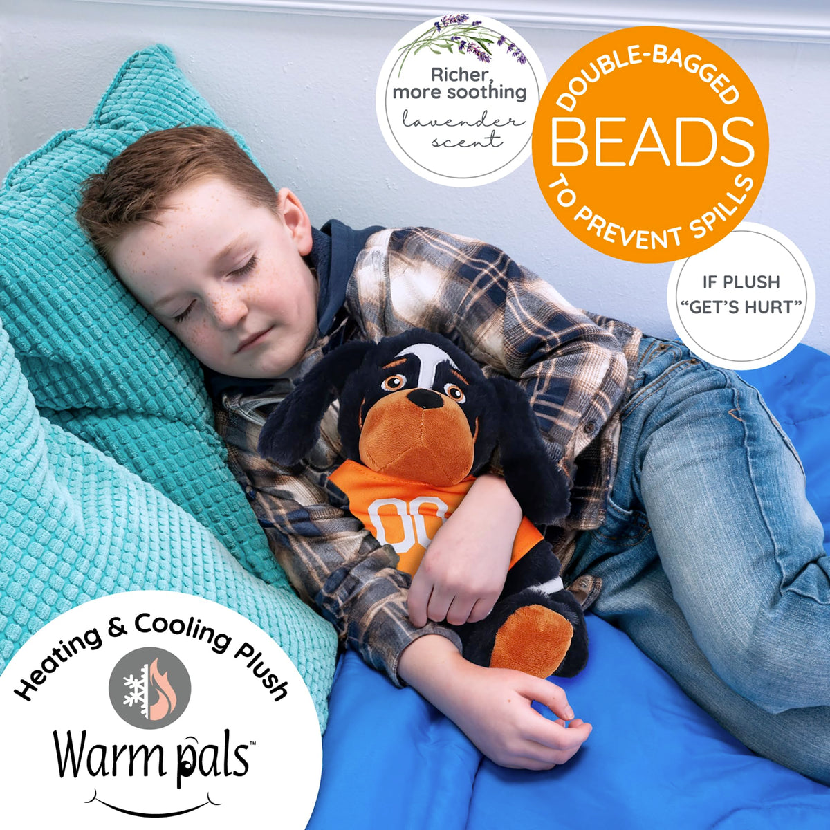 Warm Pals Smokey UT Mascot plush cooling in freezer for refreshing chill