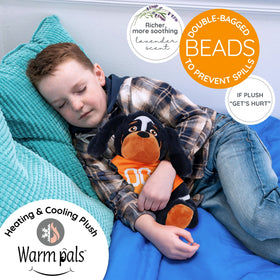 Warm Pals Smokey UT Mascot plush cooling in freezer for refreshing chill