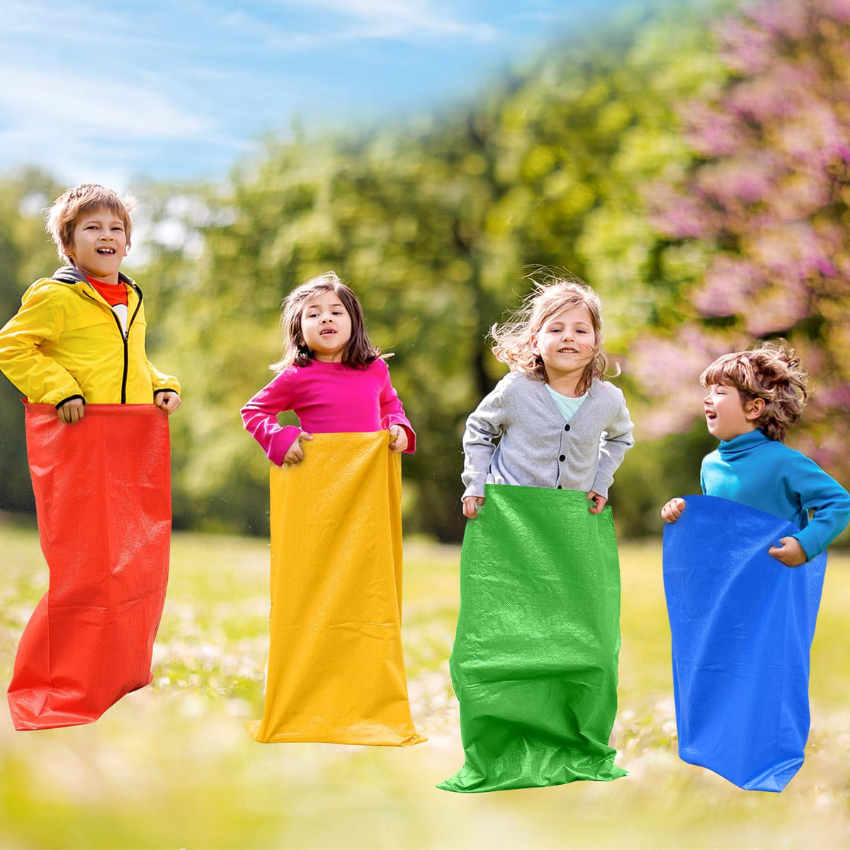 Warmfarm large-size race bags in action delivering comfortable, safe play for all ages