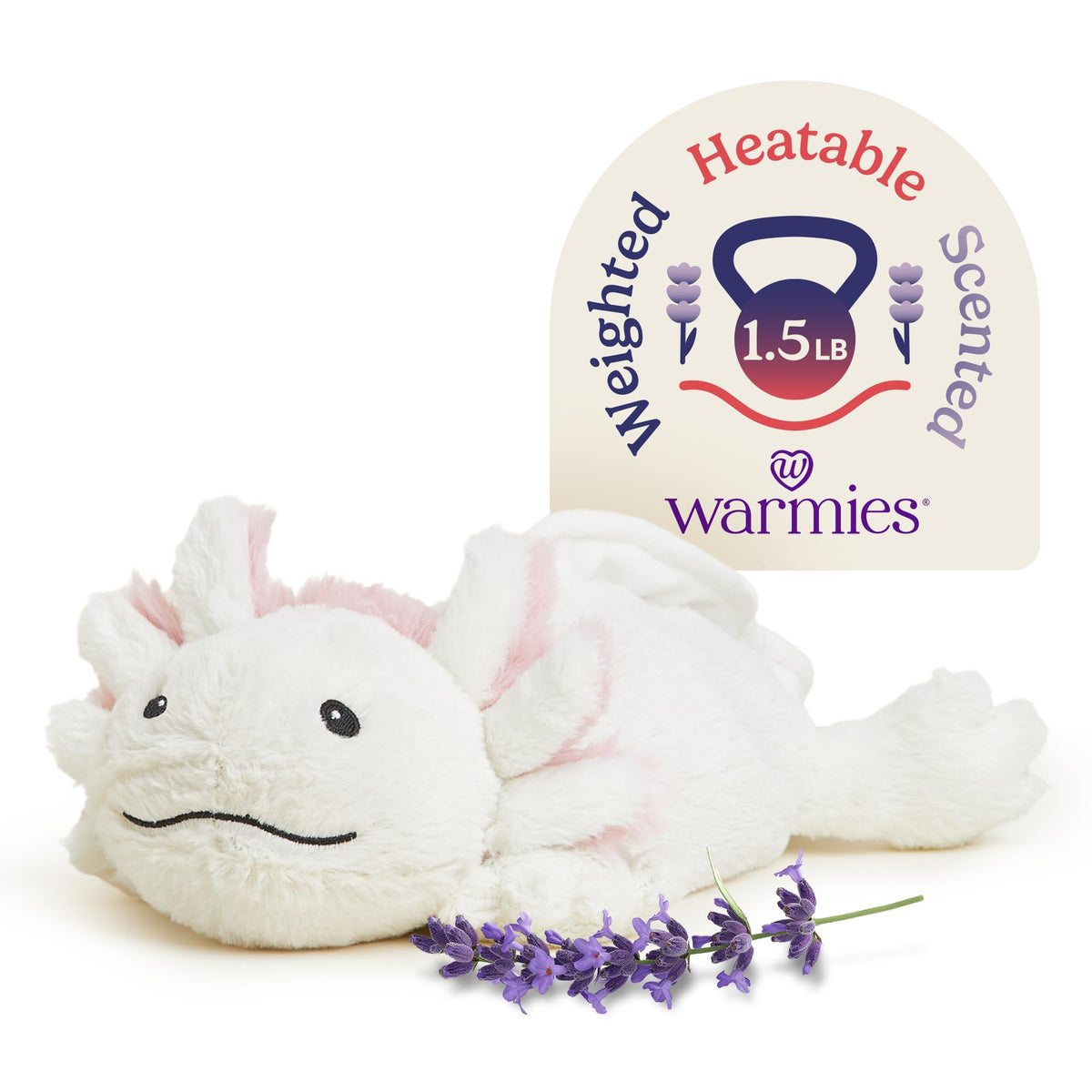Warmies Axolotl microwavable plush ready for warmth during chilly evenings