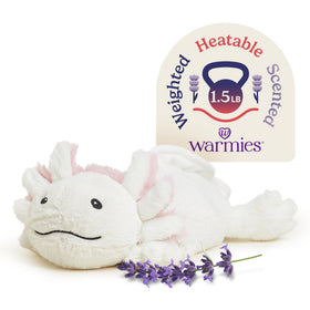 Warmies Axolotl microwavable plush ready for warmth during chilly evenings