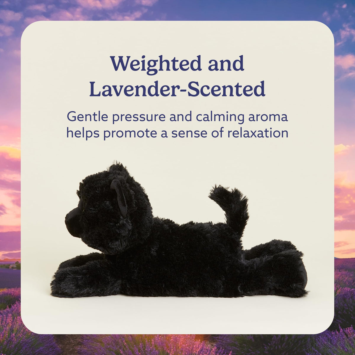 Warmies Black Cat lavender-scented plush adds calming aroma
