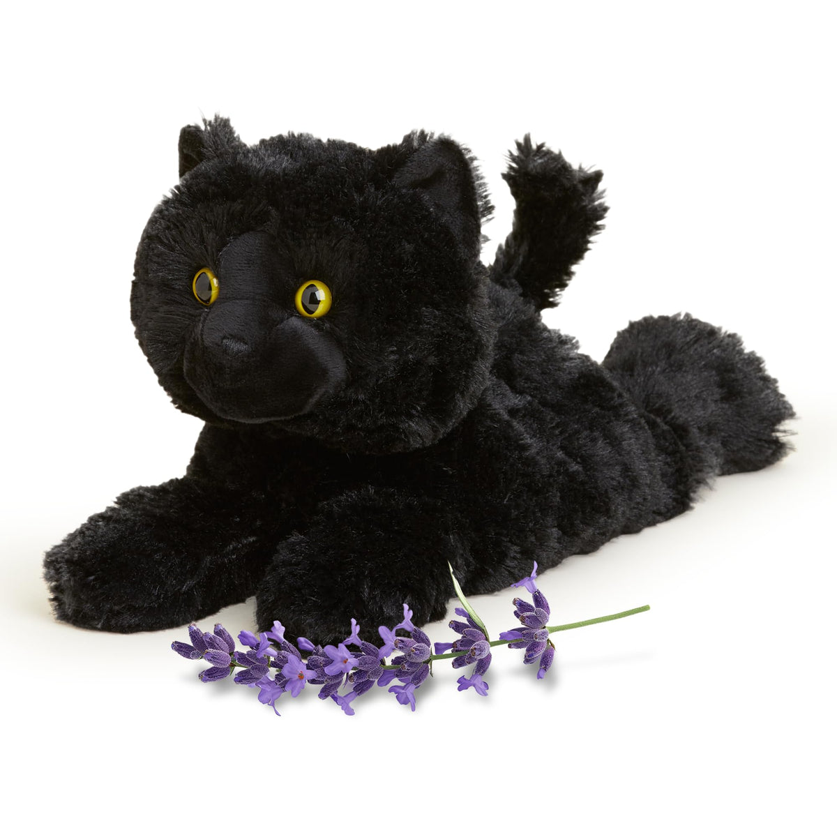 Warmies Black Cat microwavable plush for comforting warmth at night