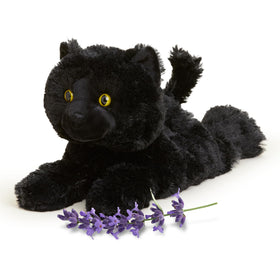 Warmies Black Cat microwavable plush for comforting warmth at night