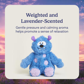 Warmies Blue Monster freezer-chill for cooling relief on hot days