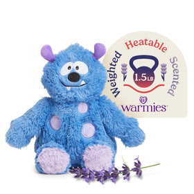 Warmies Blue Monster heat-therapy for a soothing, cozy hug