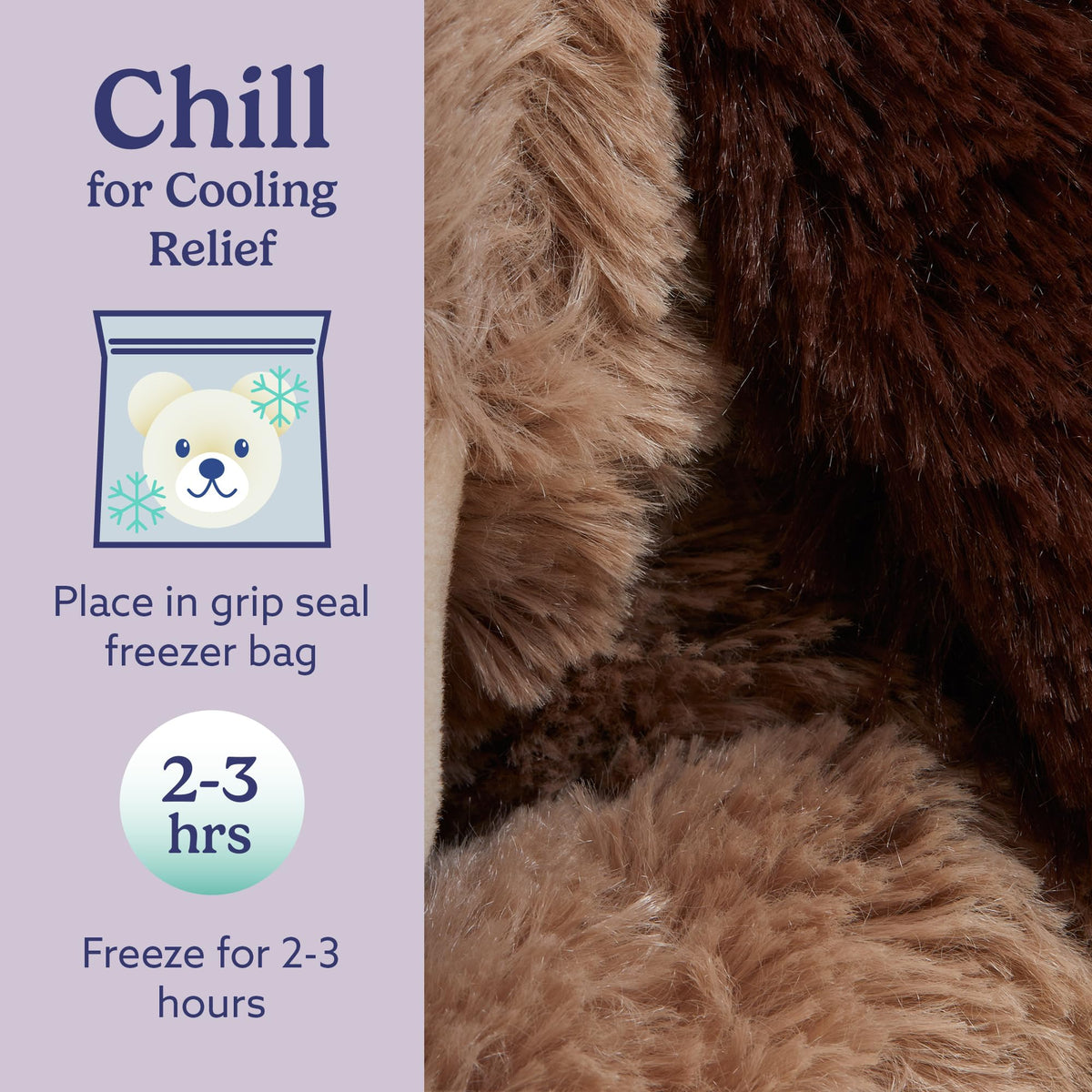 Warmies Brown Dog lavender-scented plush with soothing aroma at bedtime.