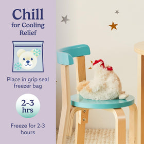 Warmies chicken plush lavender aroma image, adds gentle scent to calm moments.