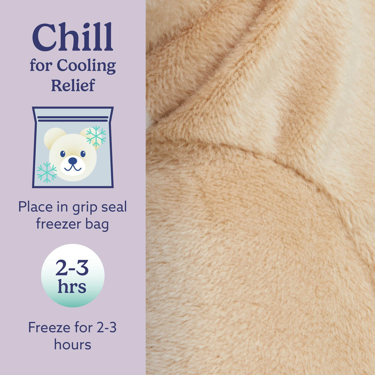 Warmies cooling freezer-relief plush delivers refreshing cool-down on hot days.