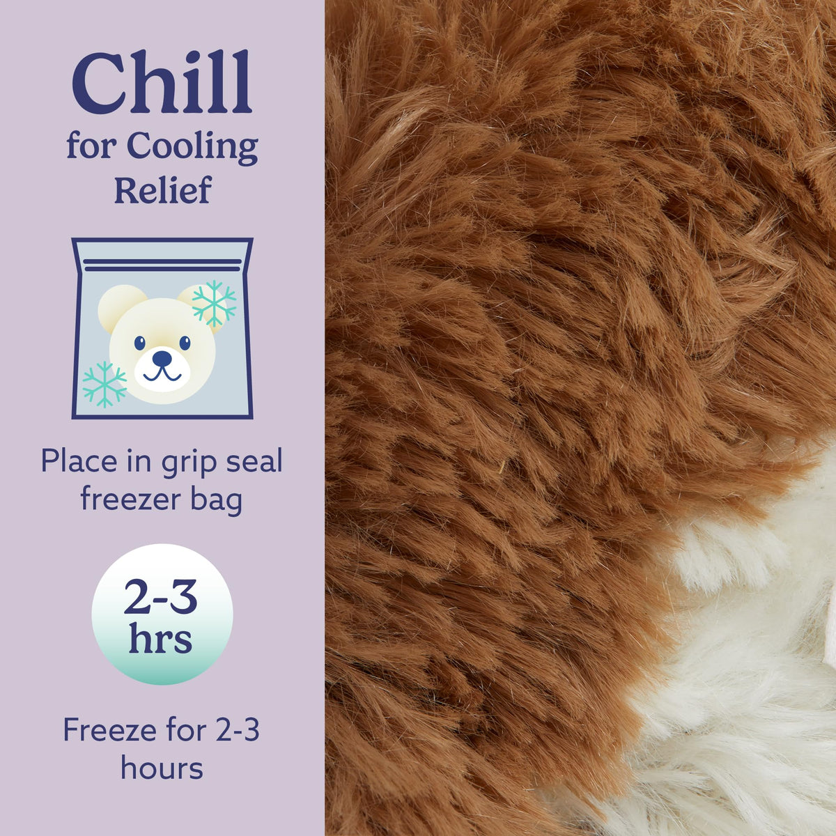 Warmies Cow Junior lavender scent adds gentle aroma for relaxation.