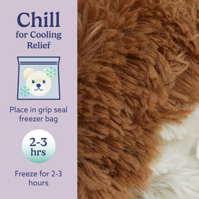 Warmies Cow Junior lavender scent adds gentle aroma for relaxation.