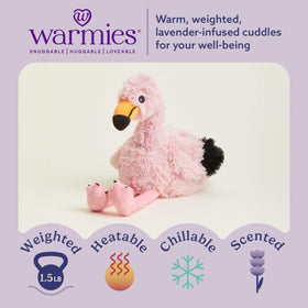 Warmies Flamingo lavender-scented plush for relaxing aromatherapy at bedtime