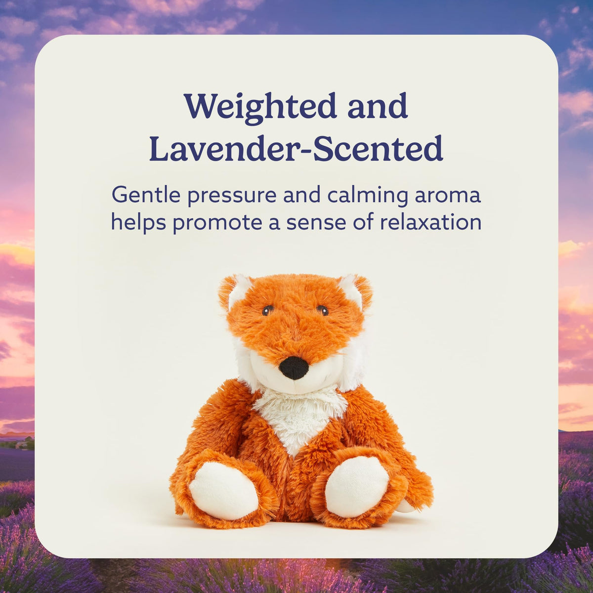 Warmies Fox warmth option supports calm moments with soothing heat
