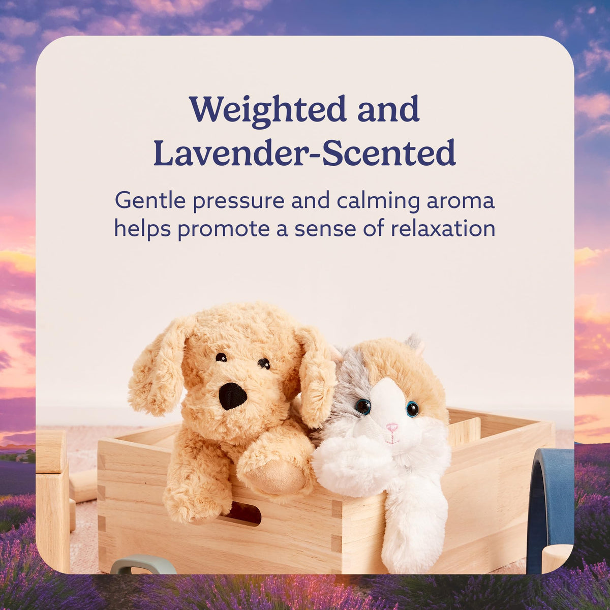 Warmies Golden Dog soft plush ideal for bedtime calming moments.