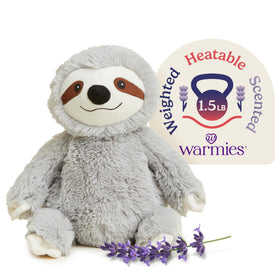 Warmies Gray Sloth microwavable warmth for cozy snuggles