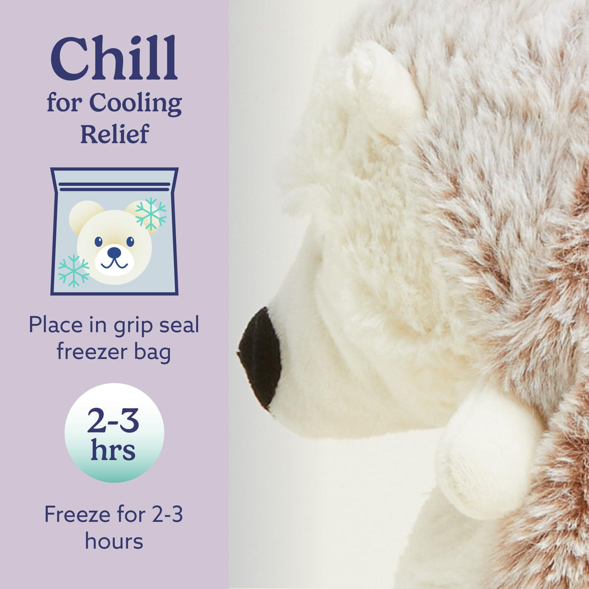 Warmies hedgehog offers warm comfort during chilly evenings.