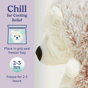 Warmies hedgehog offers warm comfort during chilly evenings.