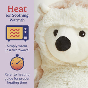 Warmies hedgehog soft plush texture for cozy cuddles.
