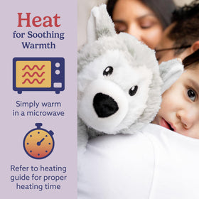 Warmies Husky weighted plush for comforting snuggles and calm moments