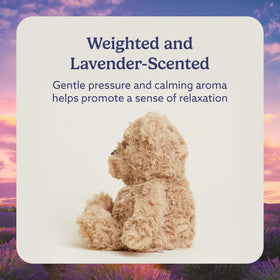 Warmies Junior Brown Curly Bear lavender scent creates calm moments