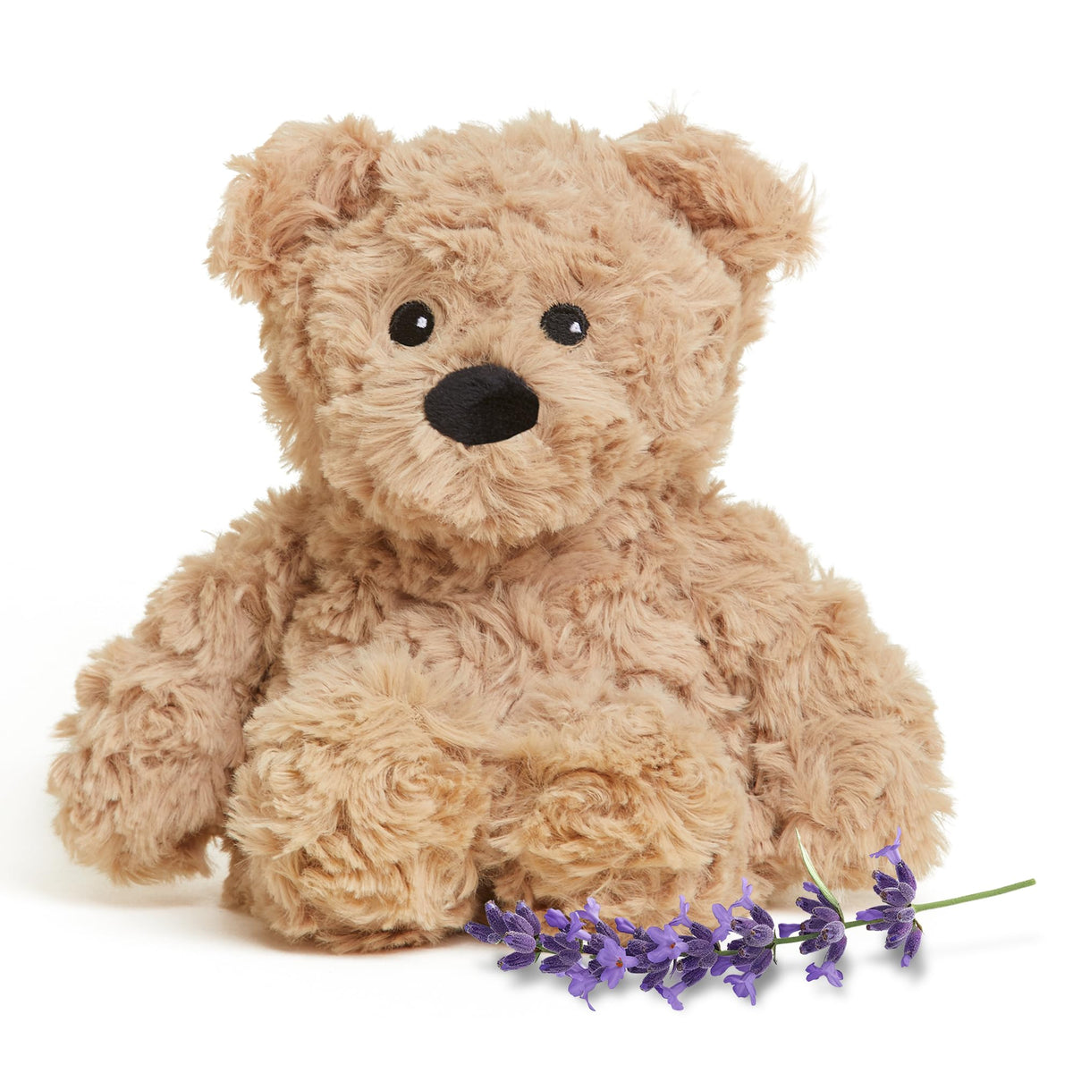 Warmies Junior Brown Curly Bear microwavable heat for cozy nights