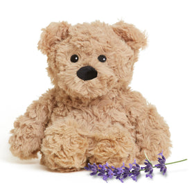 Warmies Junior Brown Curly Bear microwavable heat for cozy nights
