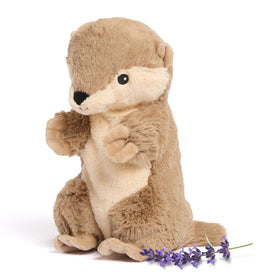 Warmies Junior Otter front view for cozy warmth and snuggles.