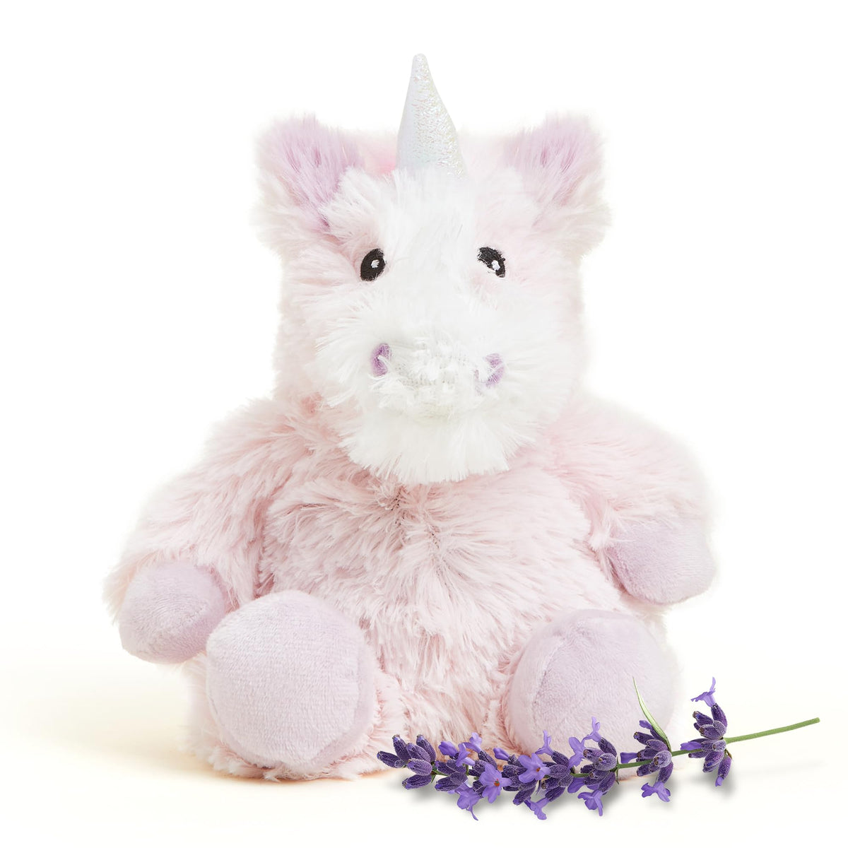 Warmies Junior Unicorn microwavable plush provides soothing heat for cozy moments.