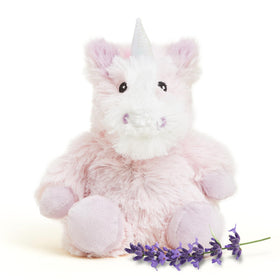 Warmies Junior Unicorn microwavable plush provides soothing heat for cozy moments.