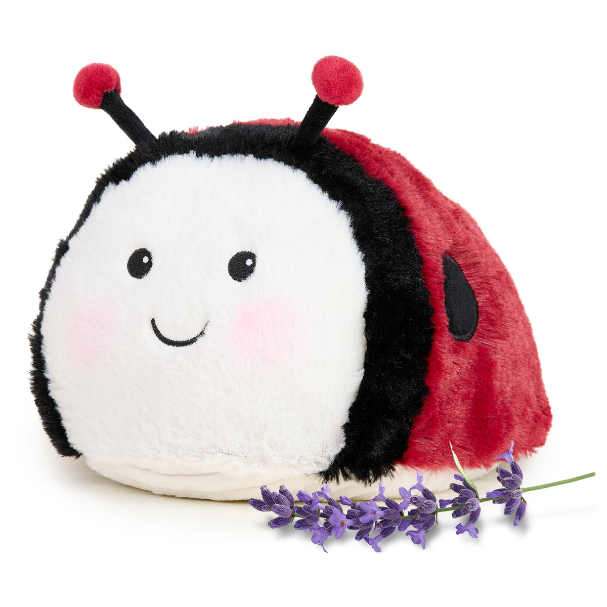 Warmies Ladybug plush, 13-inch, weighted warmth for cozy snuggles.