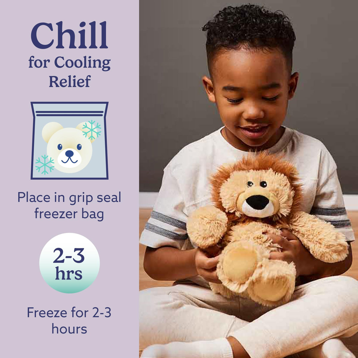 Warmies Lion is designed for safety across ages with child-friendly construction.