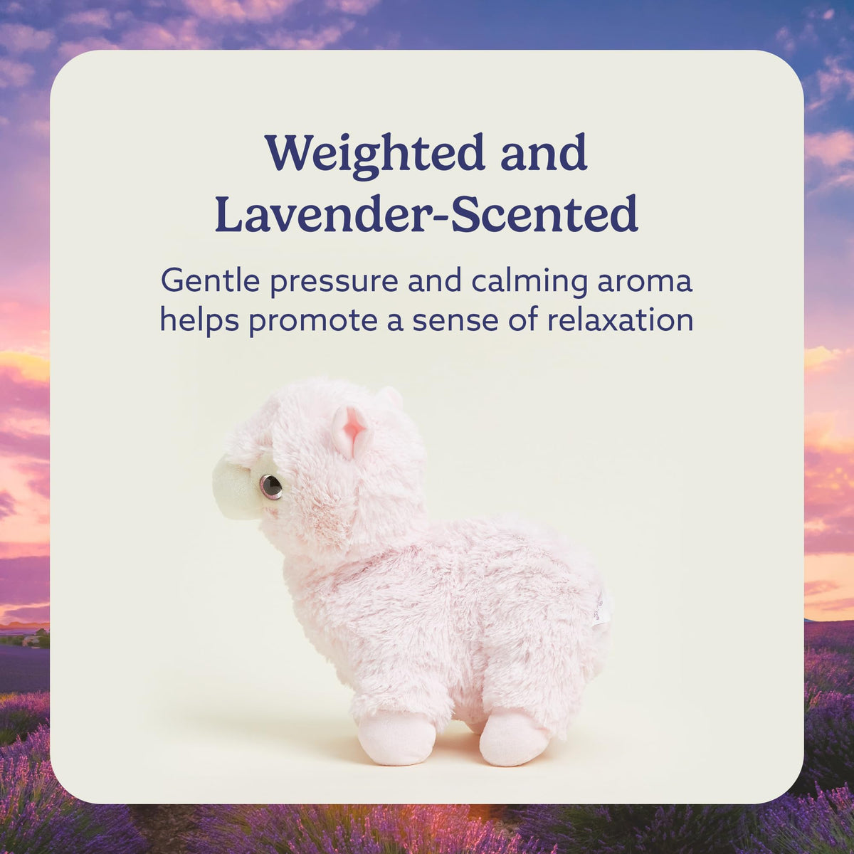 Warmies llama lavender-scented plush releases a gentle aroma for tranquil environments.